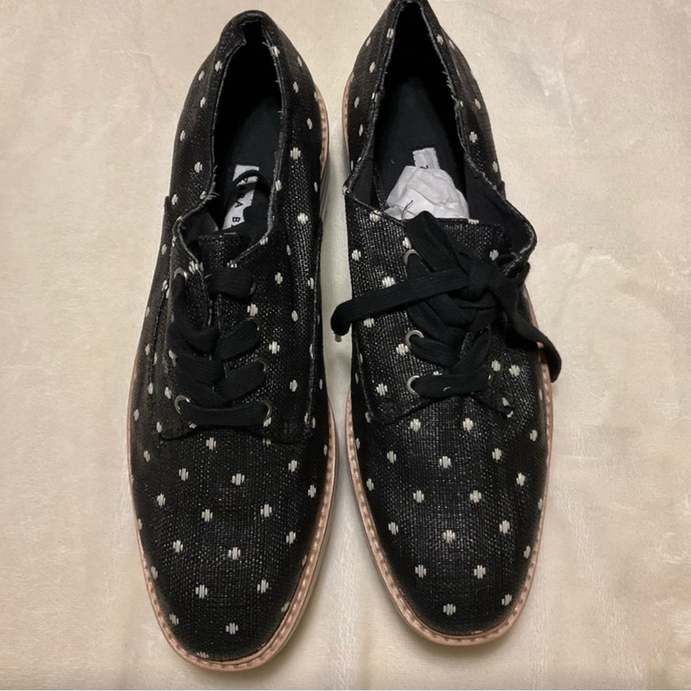 Zara basics platform shoes. Like new. Black and white polka dots! Size 38.